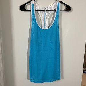 Under Armour Blue and White Tank Top
